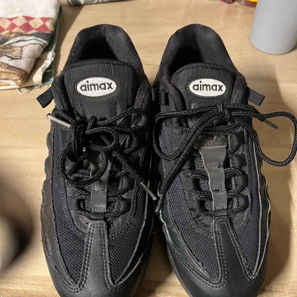 Nike Shoes Youth 7YAir Max 95 Recraft "Triple Black" Sneakers (CJ3906 001)